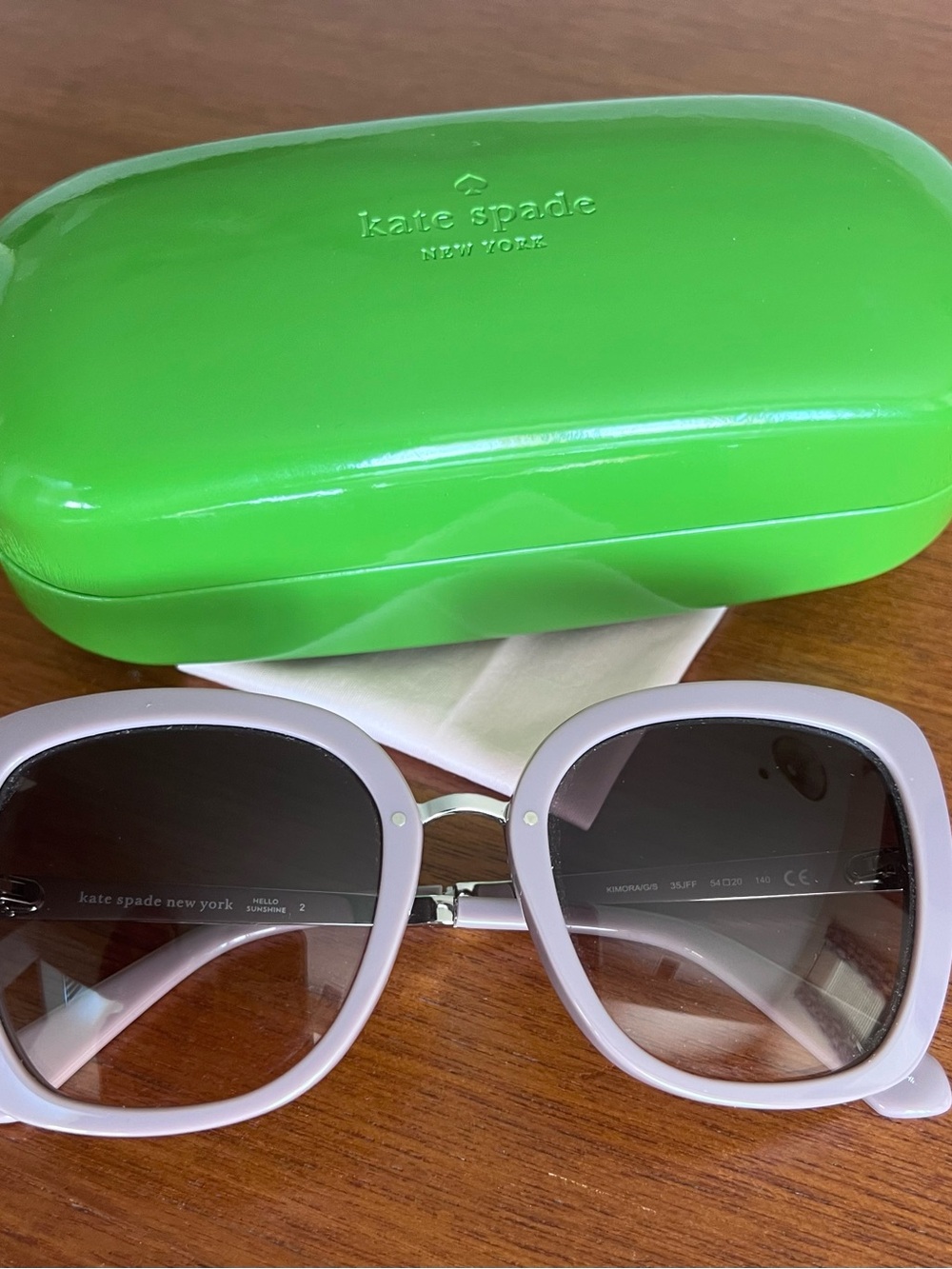 kate spade Kimora Lavender-Tone Oversized Square Sunglasses with Gradient Lenses